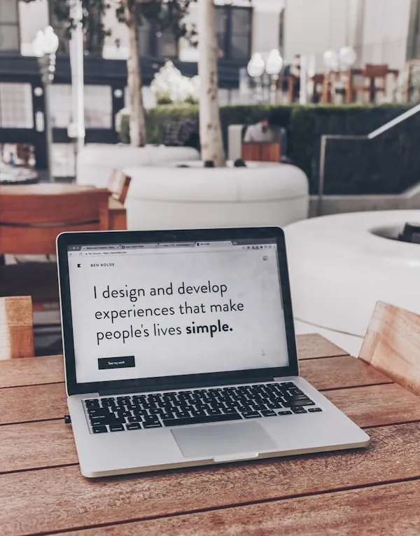 Website Design on Laptop