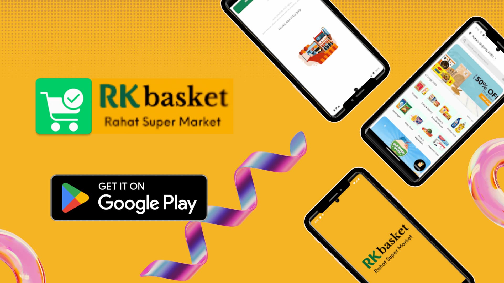 RK Basket On-Demand Grocery Delivery App - Papaya Coders Portfolio Showcase